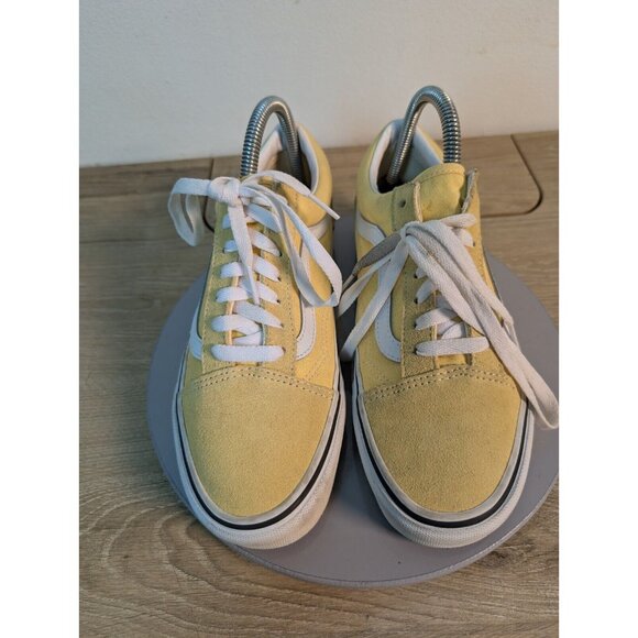 Vans Shoes Mens 6 / Womens 7.5 Old Skool Skateboarding Low Yellow Suede - Picture 3 of 10